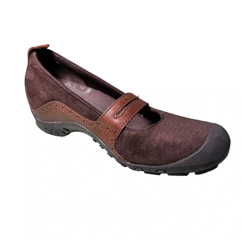 Merrell Brown Suede Mary Jane Slip-On 6.5